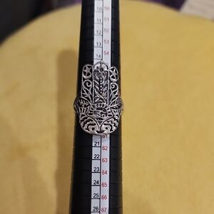 Hamsa Hand Silver Ring